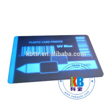 weiße PVC-Karte, die transparent unsichtbar UV-Farbband 1000 druckt